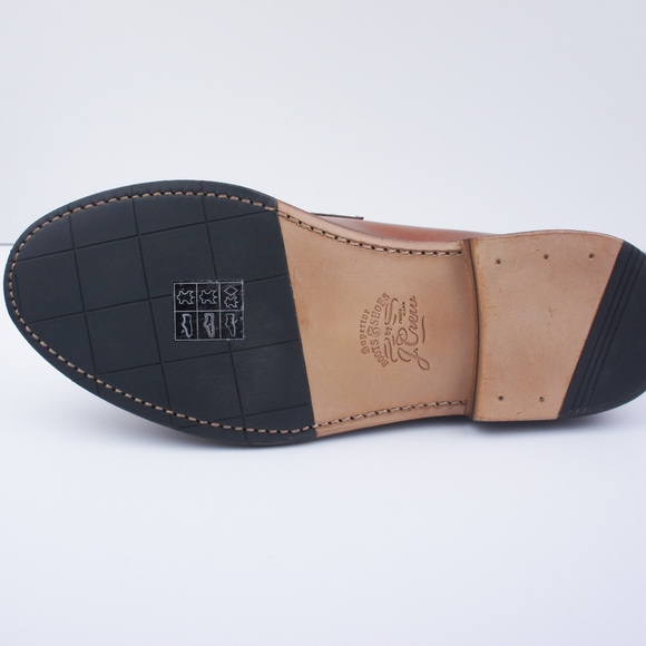 New JCREW Mens Brown Oar Stripe Penny Loafers - Picture 3 of 4